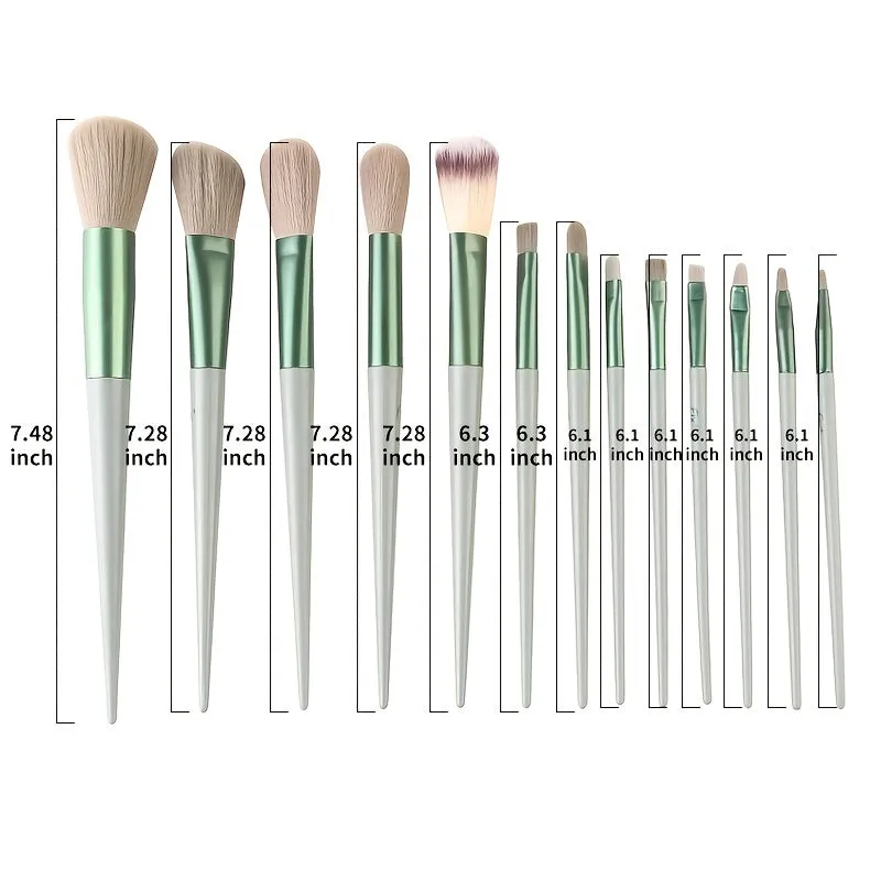 13-Piece Professional Makeup Brush Set: Essential Tools for Eyeshadow, Blush, and More