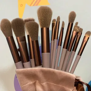 13-Piece Professional Makeup Brush Set: Essential Tools for Eyeshadow, Blush, and More