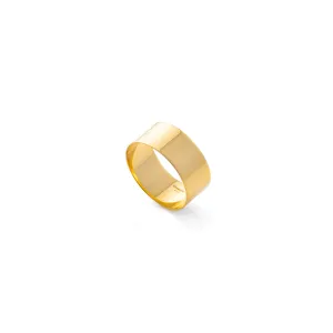 18K ALL ABOUT BASICS Flat Wide Band Ring