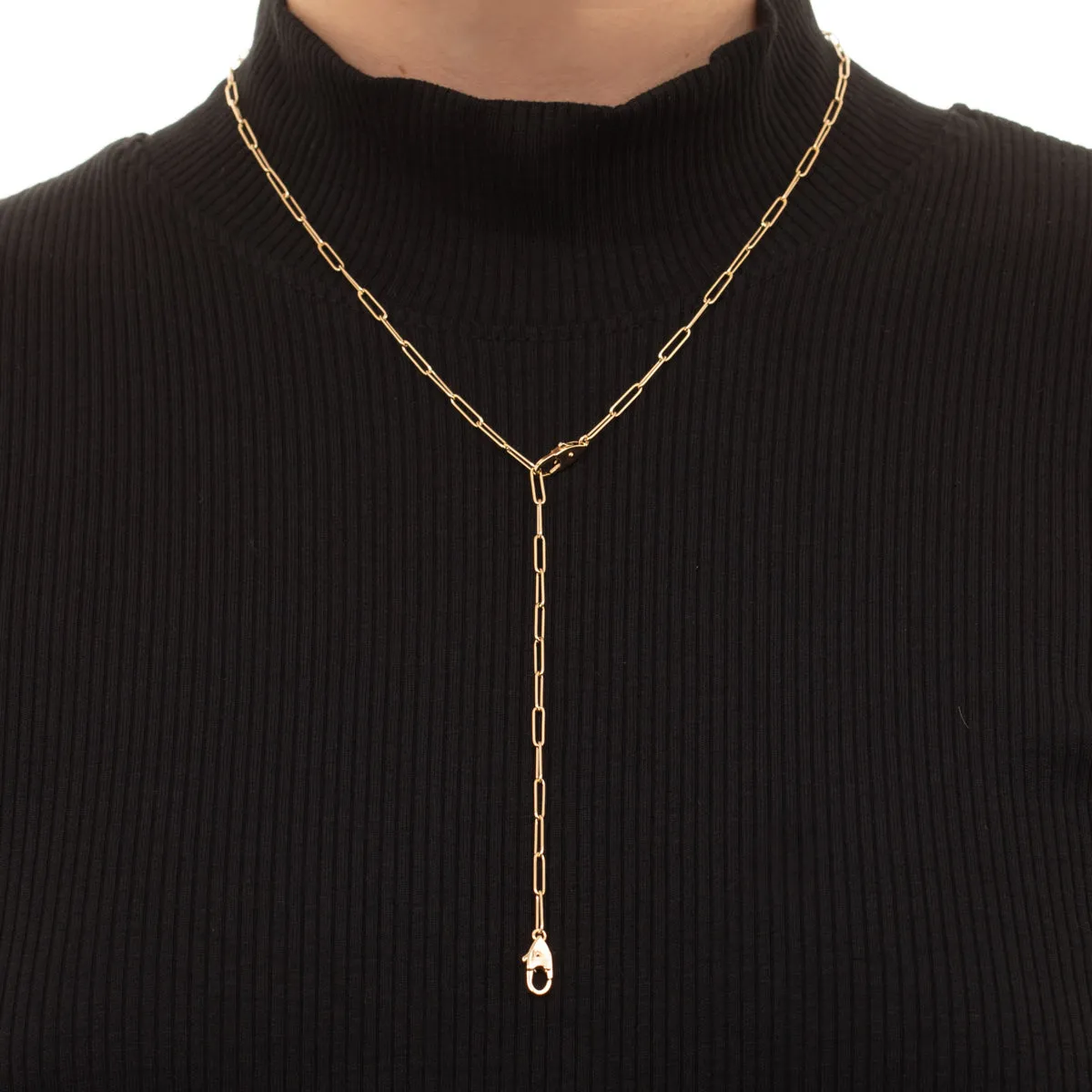 18K ALL ABOUT BASICS Ladder Chain Necklace