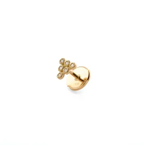 18K ALL ABOUT BASICS  Pyramid Diamond Earring Medium size