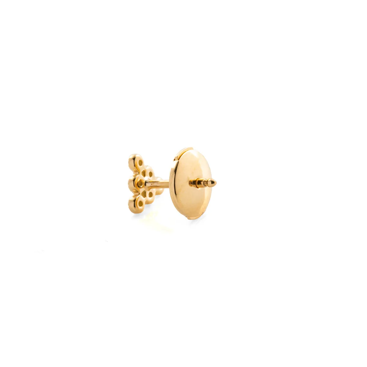 18K ALL ABOUT BASICS  Pyramid Diamond Earring Medium size