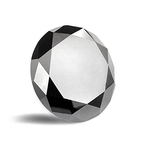 5.85 Cts round Brilliant Cut Black Diamond With Certificate.Earth Mined