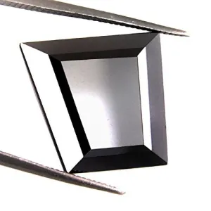 9.880 Ct Fancy Cut African Huge Size Black Diamond.Earth Mined.Certified