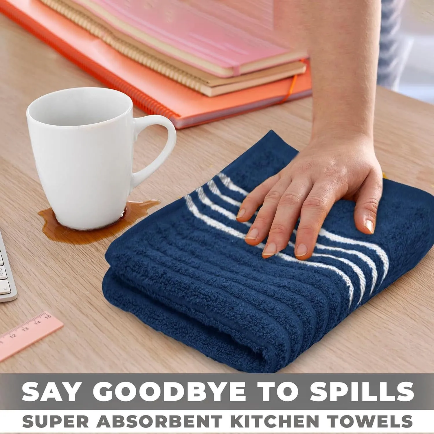 Addison Ribbed Premium Cotton Kitchen Towels