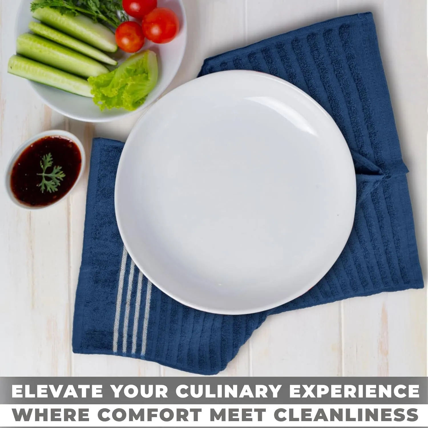 Addison Ribbed Premium Cotton Kitchen Towels