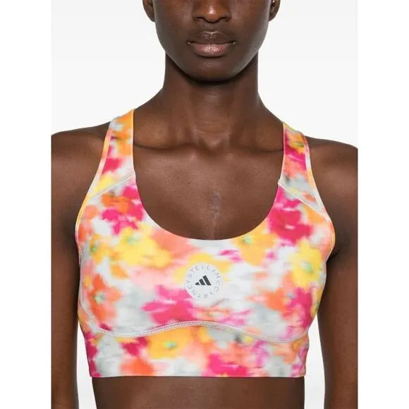 Adidas x Stella McCartney true purpose bra Women’s Large A-C cups floral IW3878
