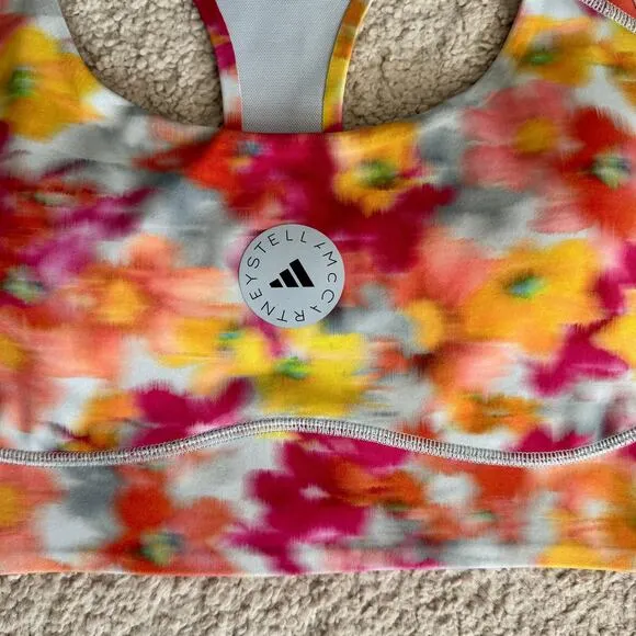 Adidas x Stella McCartney true purpose bra Women’s Large A-C cups floral IW3878
