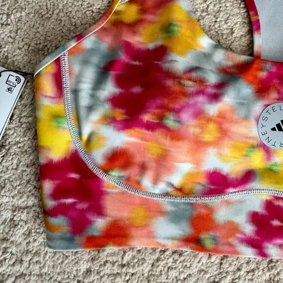 Adidas x Stella McCartney true purpose bra Women’s Large A-C cups floral IW3878