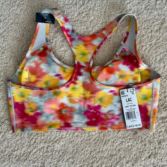 Adidas x Stella McCartney true purpose bra Women’s Large A-C cups floral IW3878