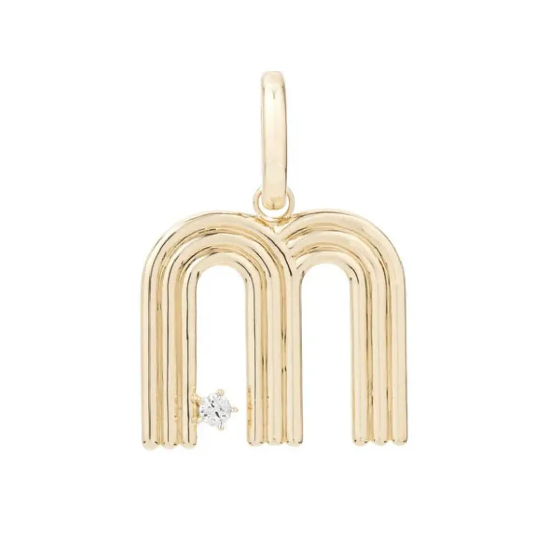 Adina Reyter Groovy Diamond Initial "M"