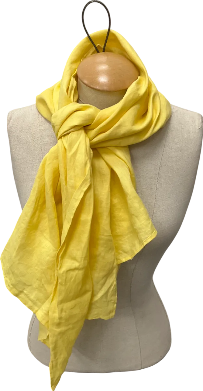 aexae Yellow Linen Blend Scarf One Size