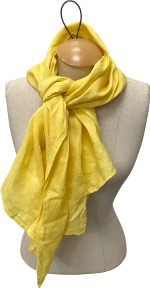 aexae Yellow Linen Blend Scarf One Size