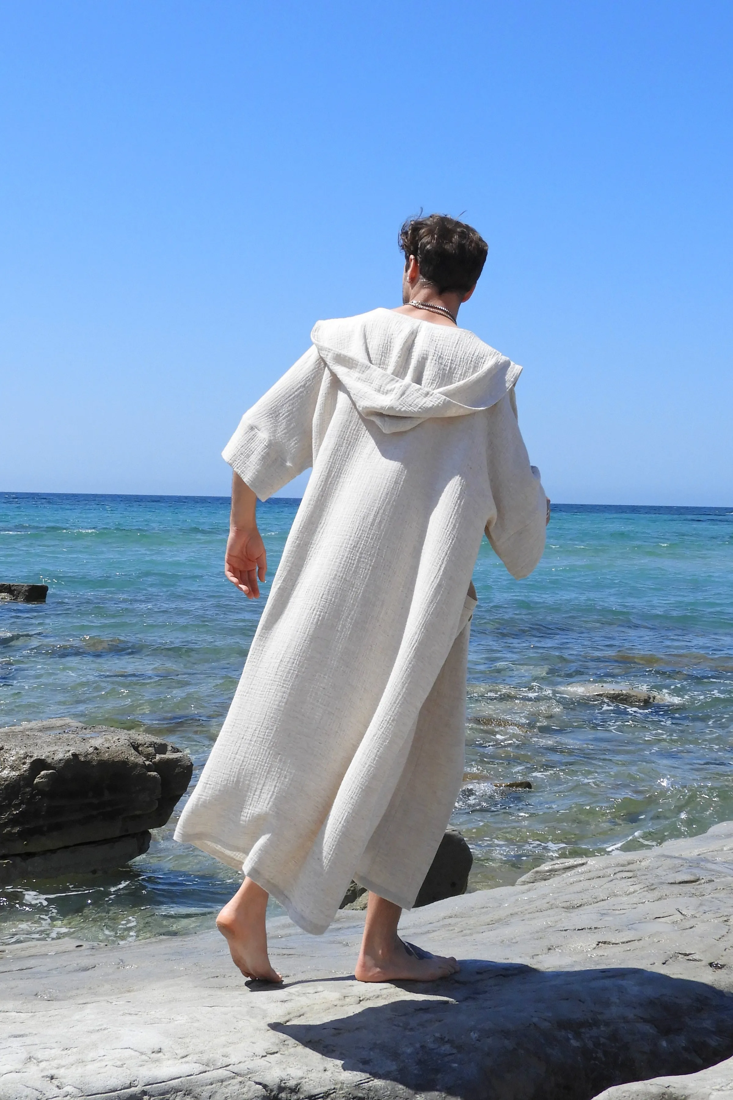 AION Hooded Hemp Kimono