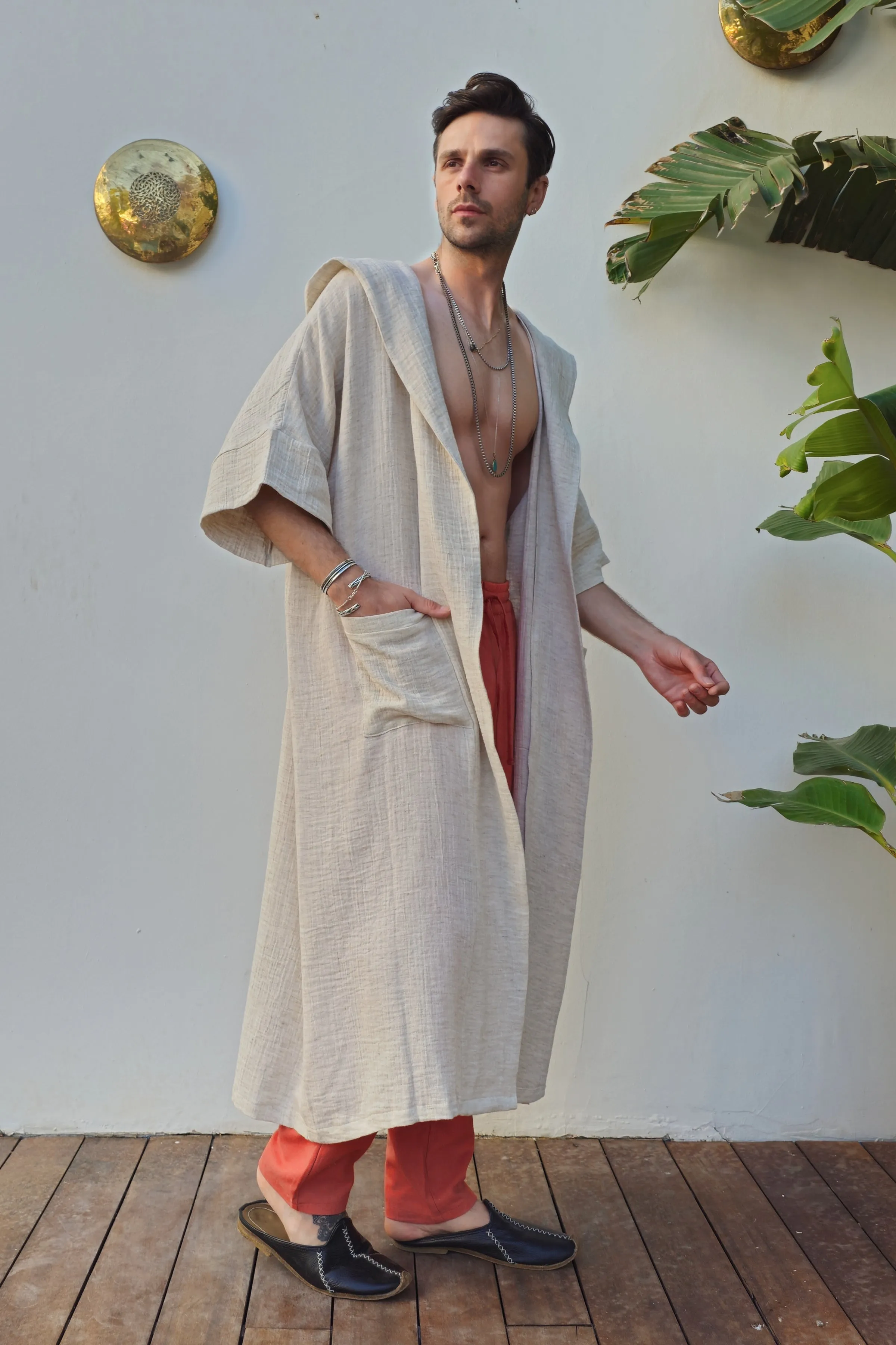 AION Hooded Hemp Kimono