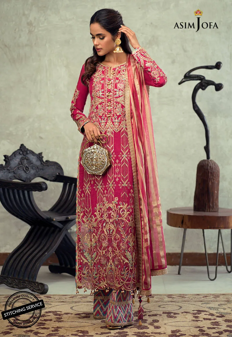 AJLE-23 |  Asim Jofa Chiffon Collection 2021 Limited Edition Vol 2 | Unstitched Embroidered Chiffon Suits