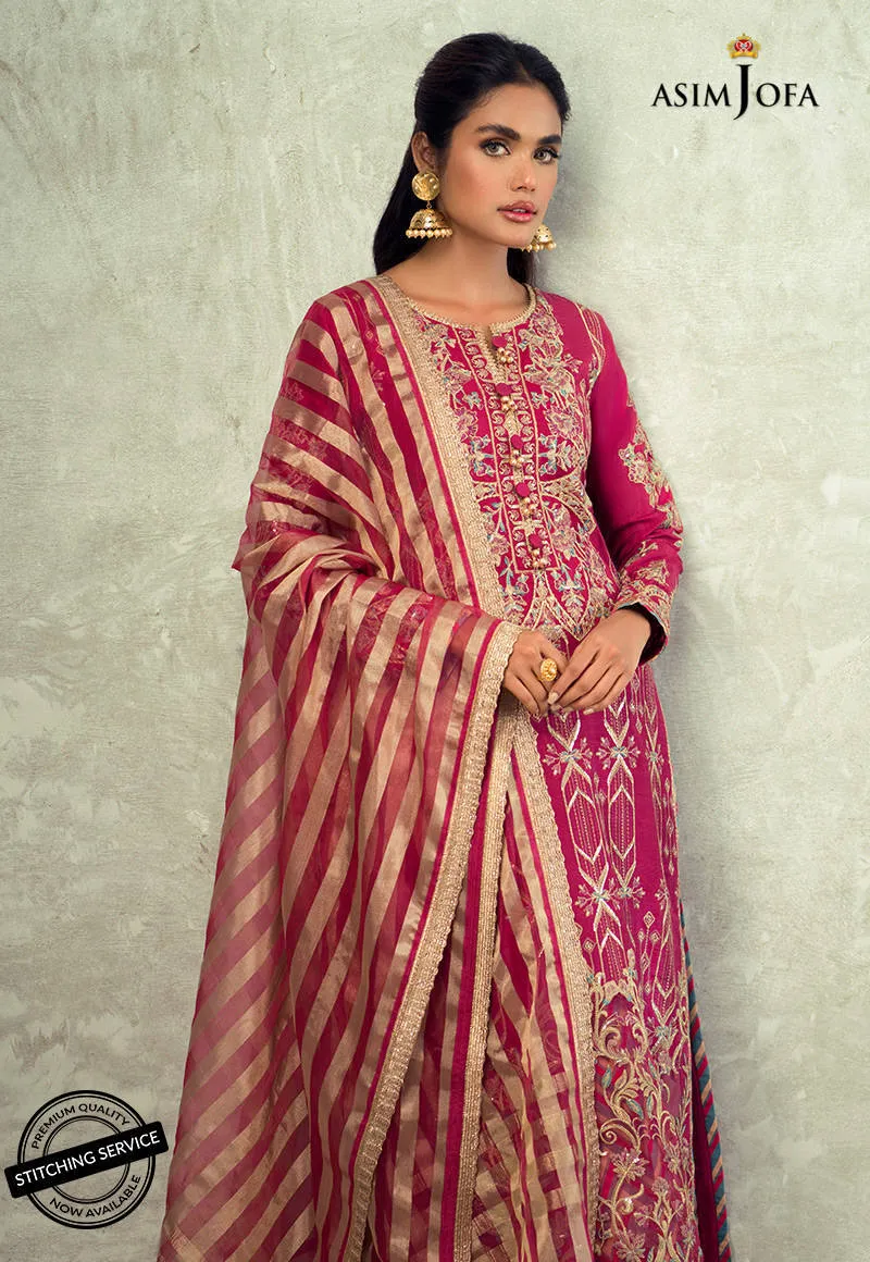 AJLE-23 |  Asim Jofa Chiffon Collection 2021 Limited Edition Vol 2 | Unstitched Embroidered Chiffon Suits