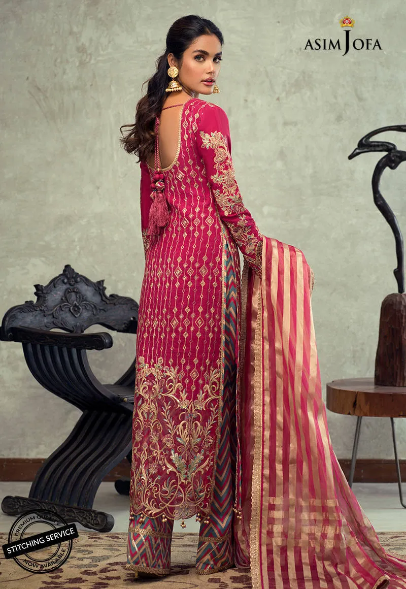 AJLE-23 |  Asim Jofa Chiffon Collection 2021 Limited Edition Vol 2 | Unstitched Embroidered Chiffon Suits