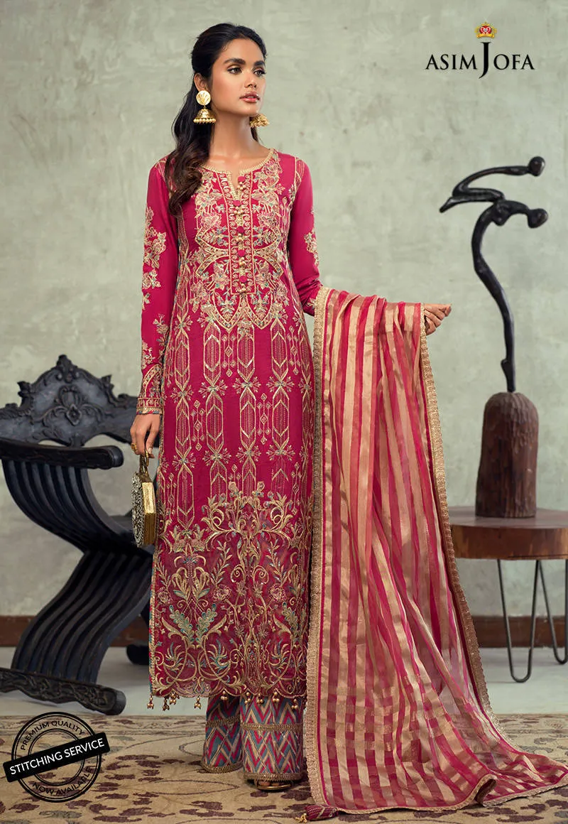 AJLE-23 |  Asim Jofa Chiffon Collection 2021 Limited Edition Vol 2 | Unstitched Embroidered Chiffon Suits