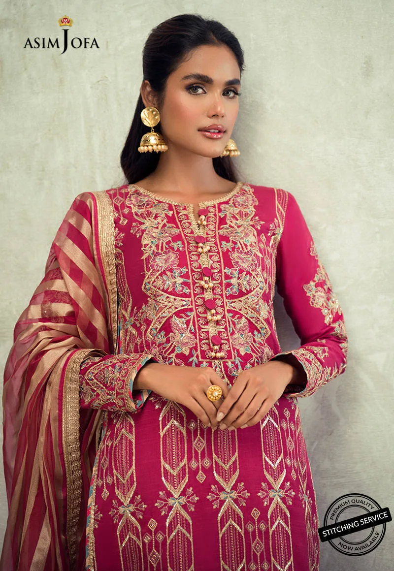 AJLE-23 |  Asim Jofa Chiffon Collection 2021 Limited Edition Vol 2 | Unstitched Embroidered Chiffon Suits