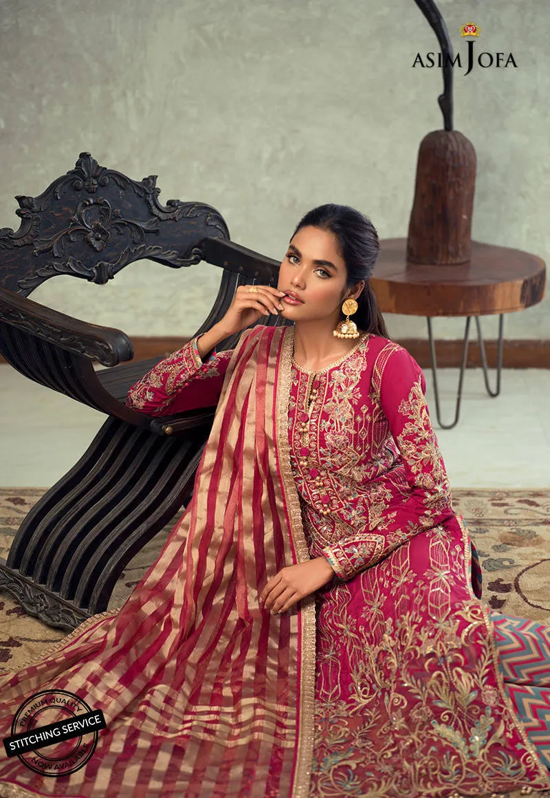 AJLE-23 |  Asim Jofa Chiffon Collection 2021 Limited Edition Vol 2 | Unstitched Embroidered Chiffon Suits