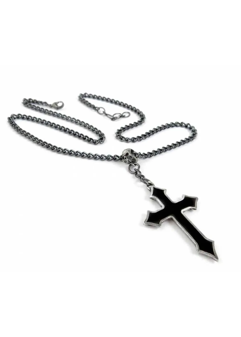 Alchemy Osbourne's Cross Necklace Black