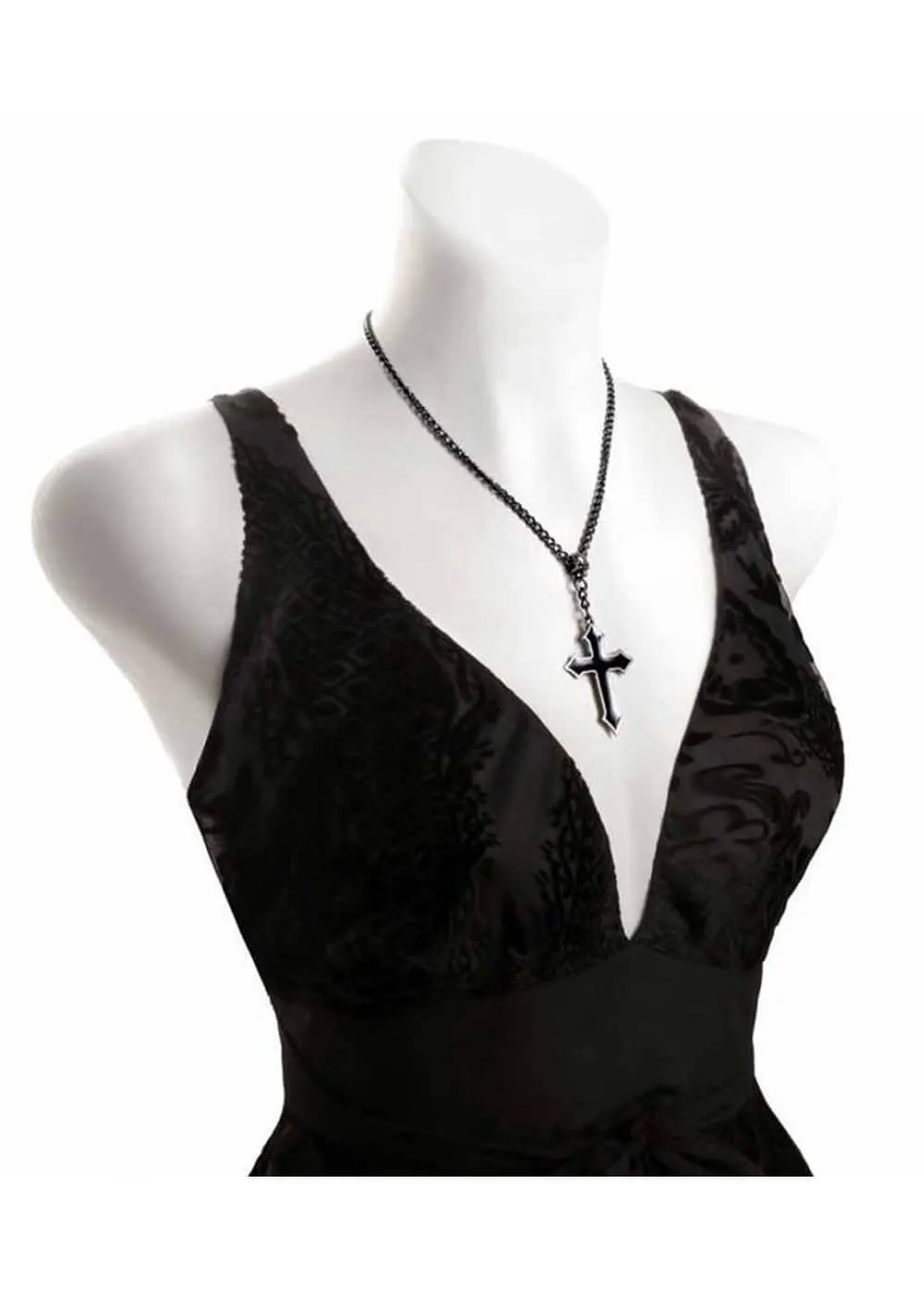 Alchemy Osbourne's Cross Necklace Black