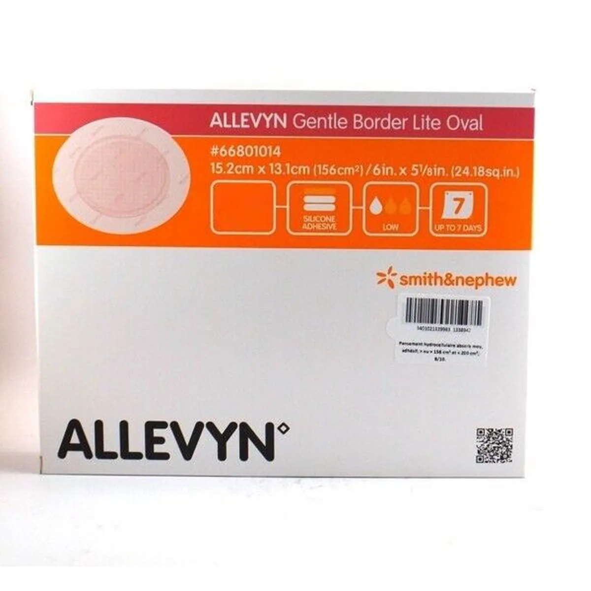 Allevyn Gentle Border Lite Oval Dressings 15.2cm x 13.1cm