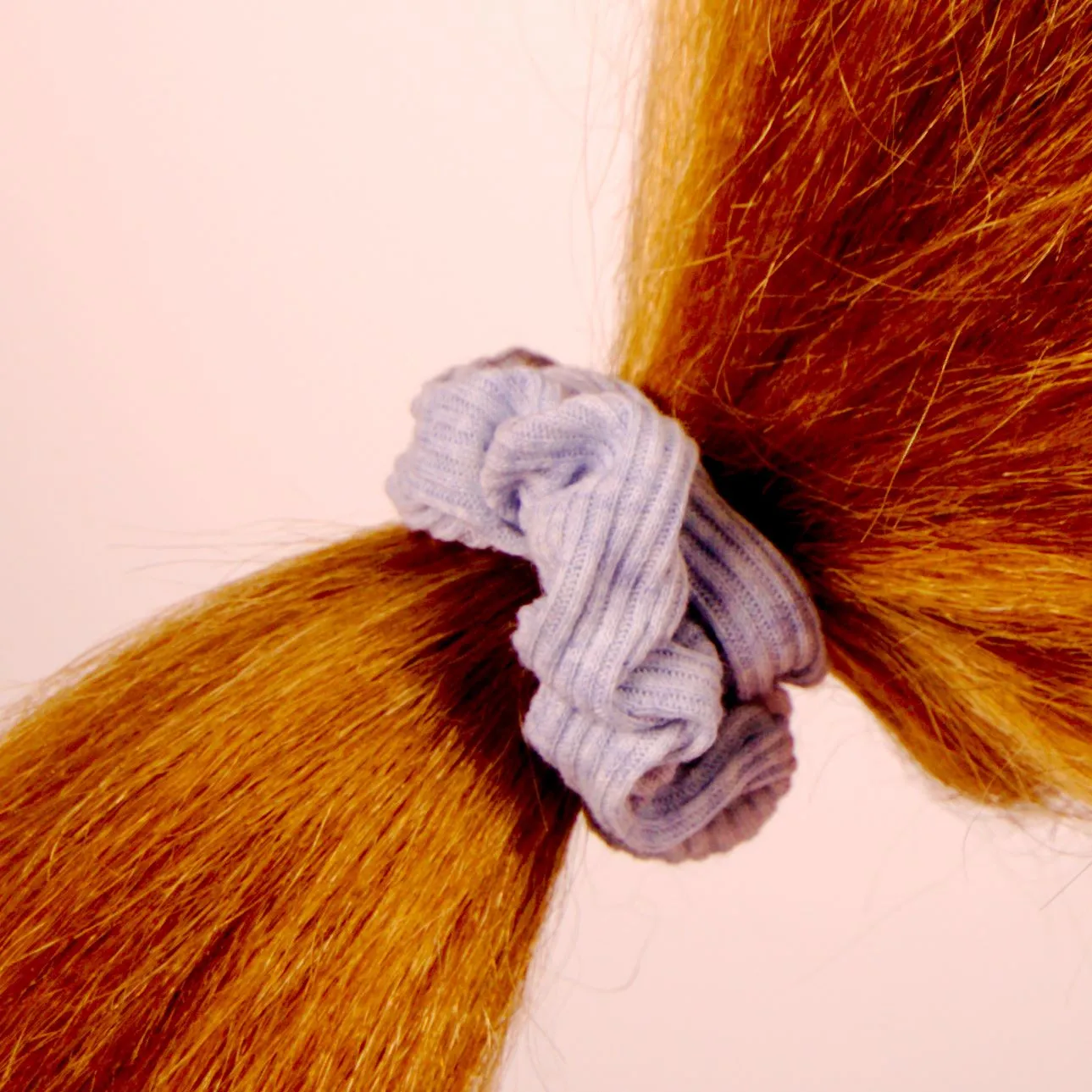 Amelia Beauty, Medium Pastel Mix Ribbed Scrunchies, 2.5in Diameter, Gentle on Hair, Strong Hold, No Snag, No Dents or Creases. 10 Pack