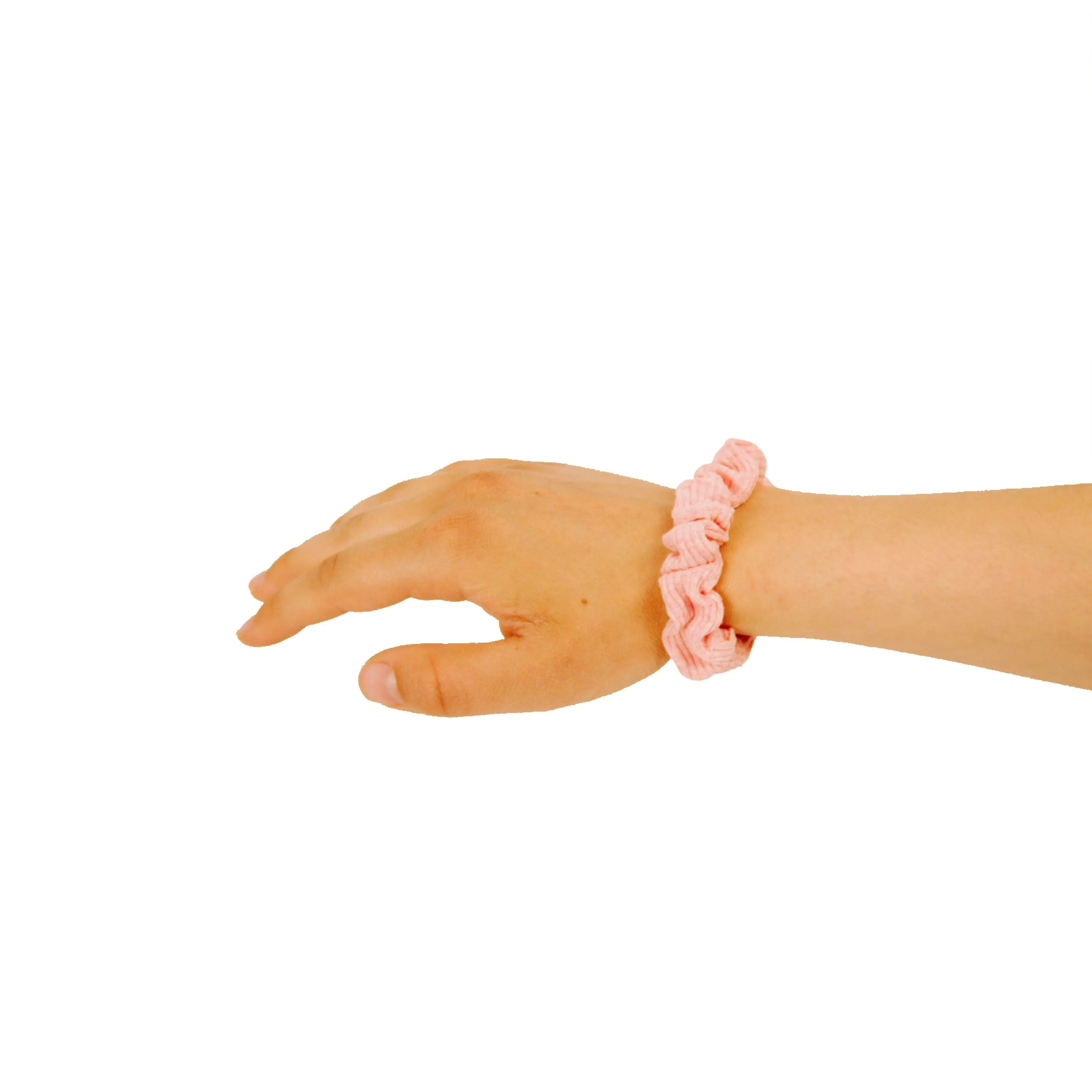 Amelia Beauty, Medium Pastel Mix Ribbed Scrunchies, 2.5in Diameter, Gentle on Hair, Strong Hold, No Snag, No Dents or Creases. 10 Pack
