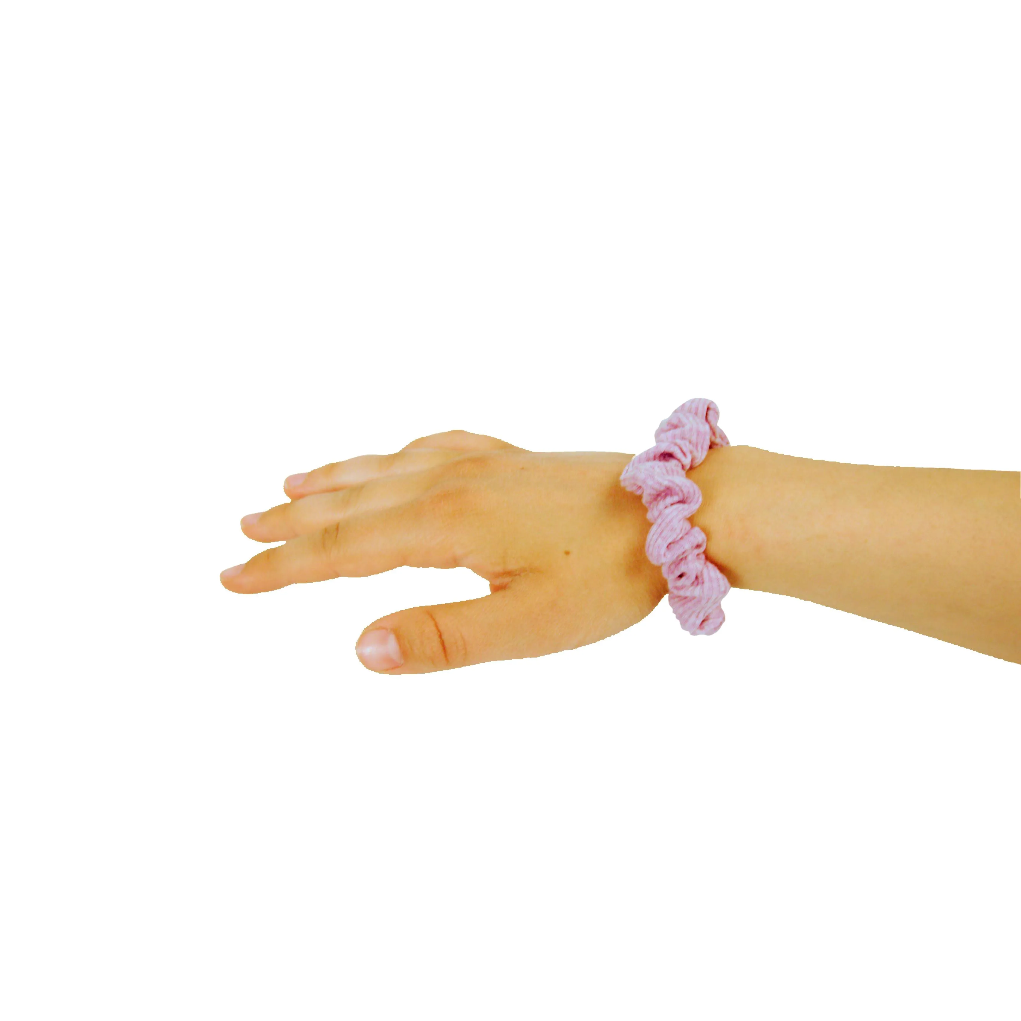 Amelia Beauty, Medium Pastel Purple Ribbed Scrunchies, 2.5in Diameter, Gentle on Hair, Strong Hold, No Snag, No Dents or Creases. 10 Pack