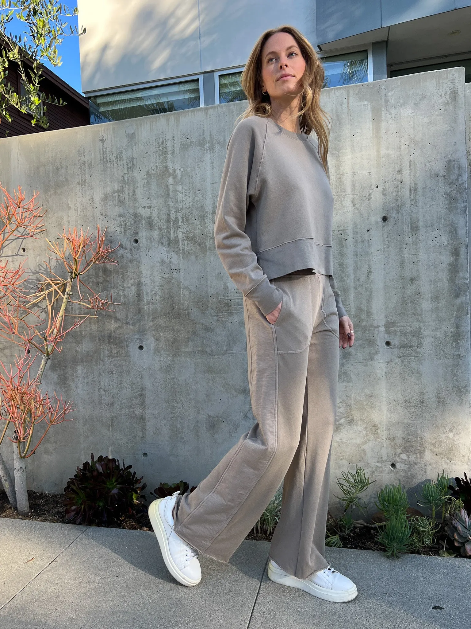 Asher Pant in French Terry - Anthracite