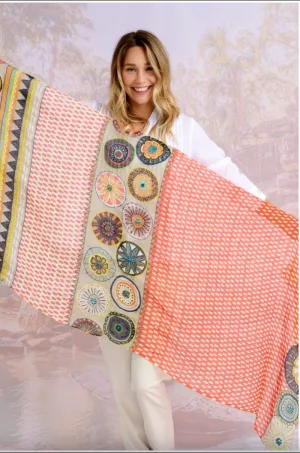 Athena Linen Scarf Rouge