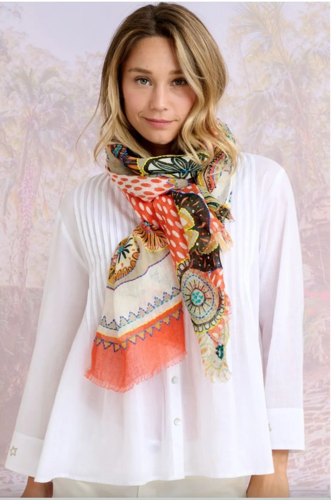 Athena Linen Scarf Rouge