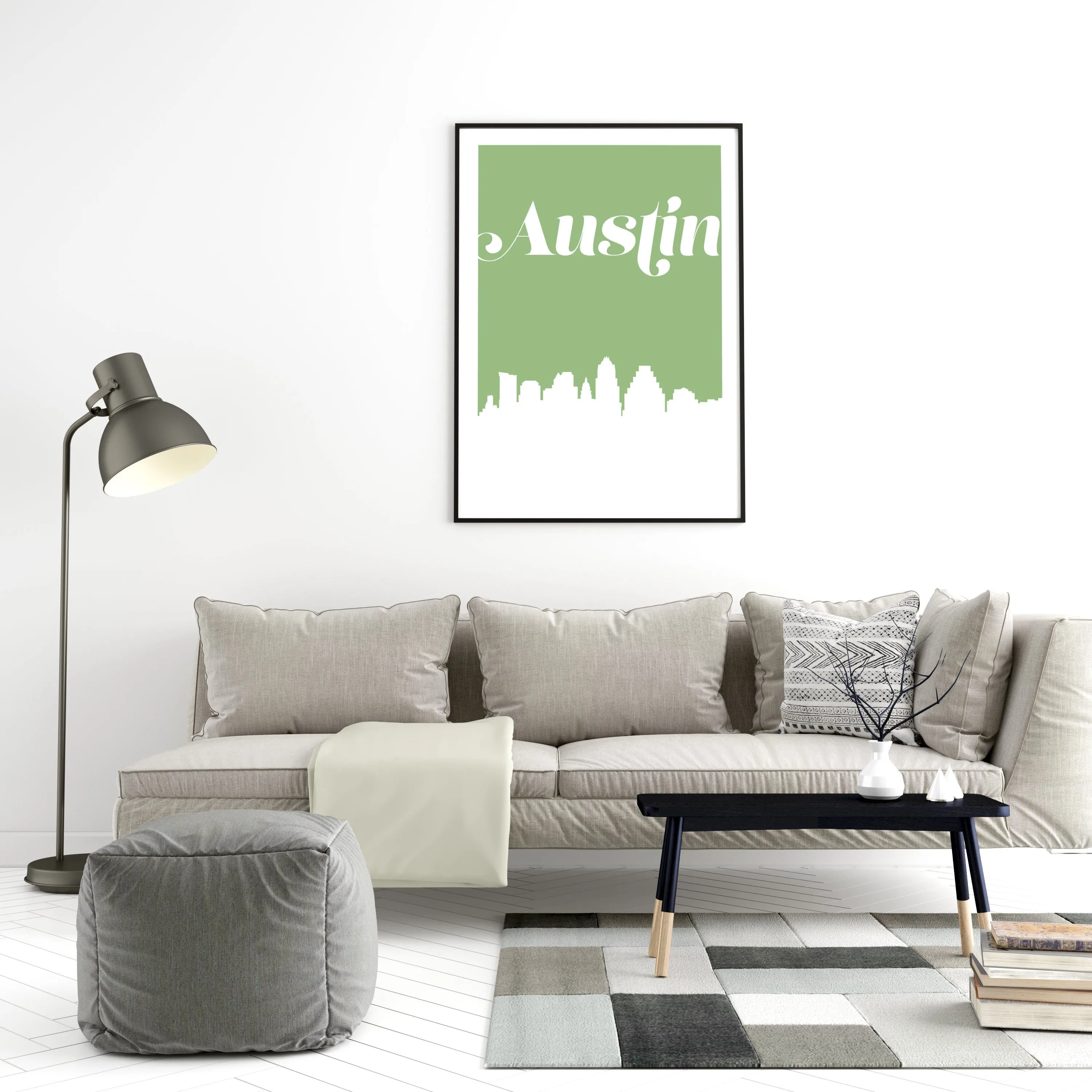 Austin wall art, Austin skyline art print, minimalist Austin home decor, minimal wall art, Austin Texas home decor, Texas gift, gift for him