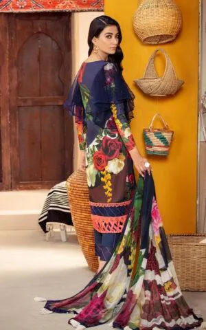 AZALEA CB-5A | Asifa & Nabeel Bella Fusion Mix Cambric Collection SS'21 | Unstitched Cambric Suits