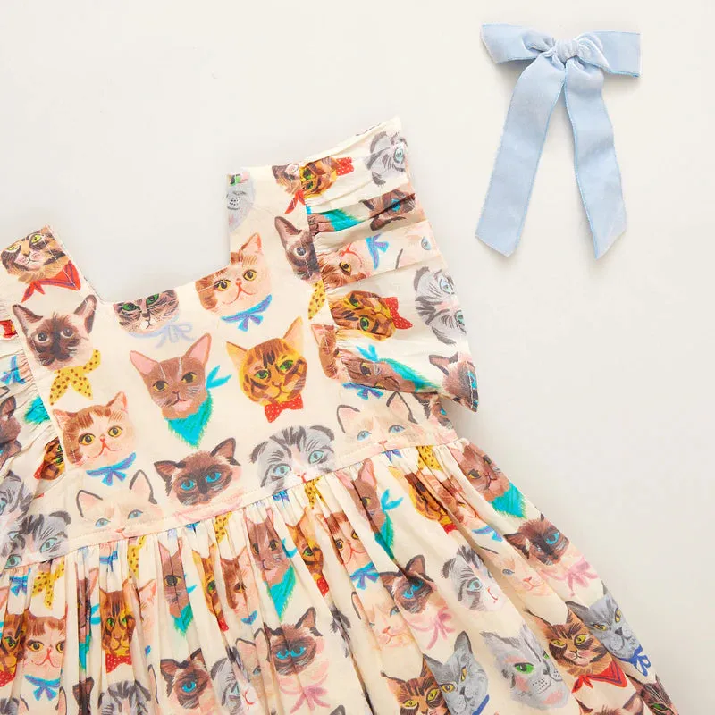 Baby Girls Elsie Dress Set- Cool Cats