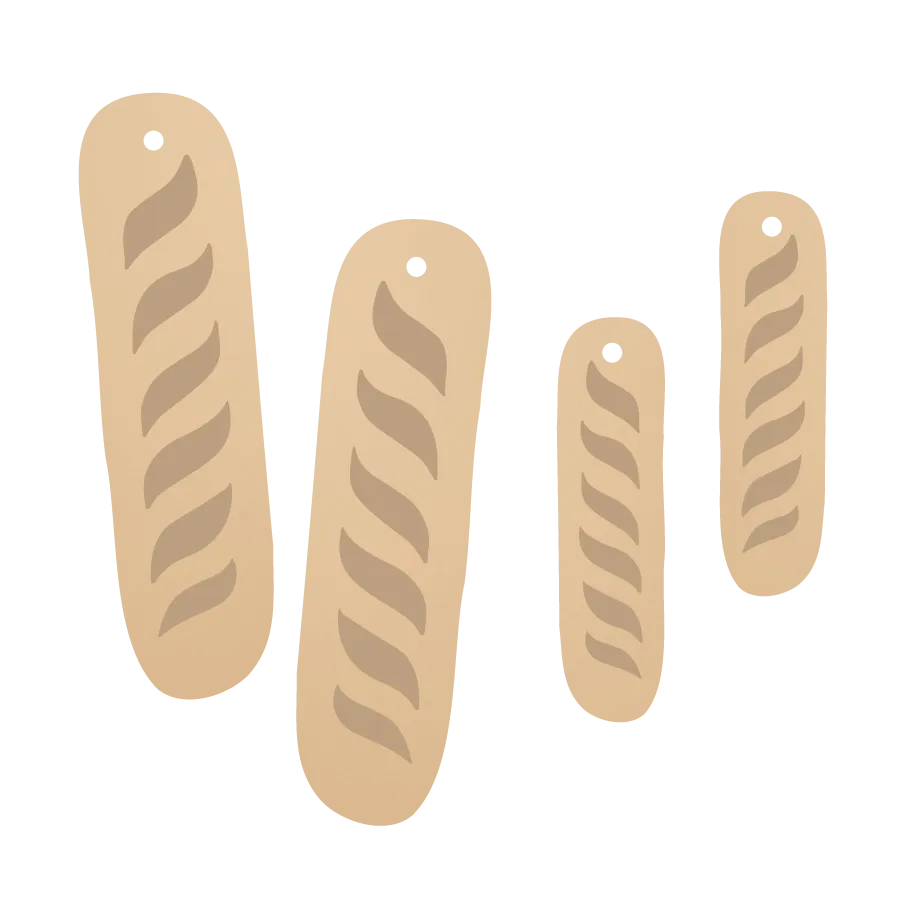 Baguette Charms 2 sizes