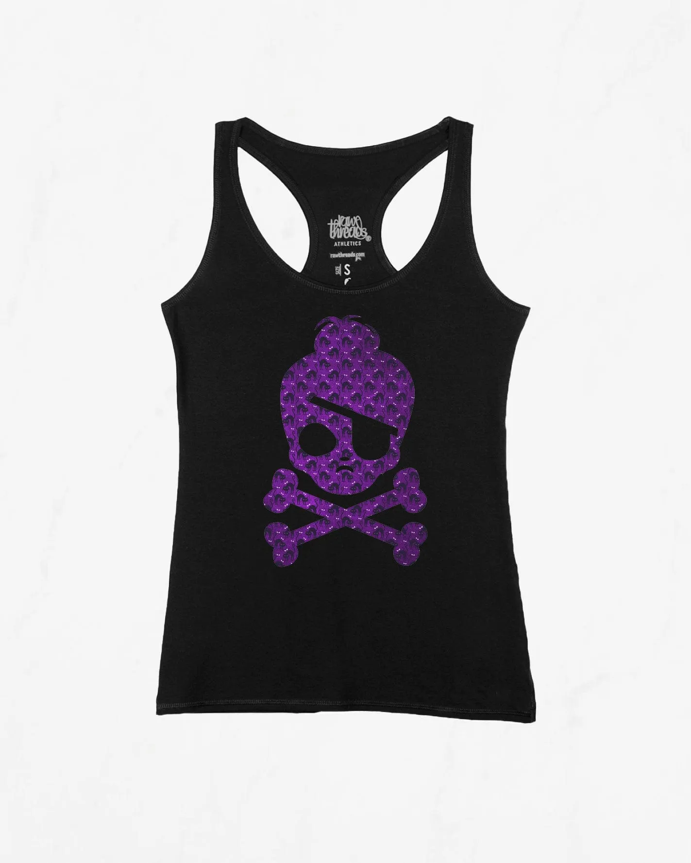 Bell Crossbones with Black Cat Pattern