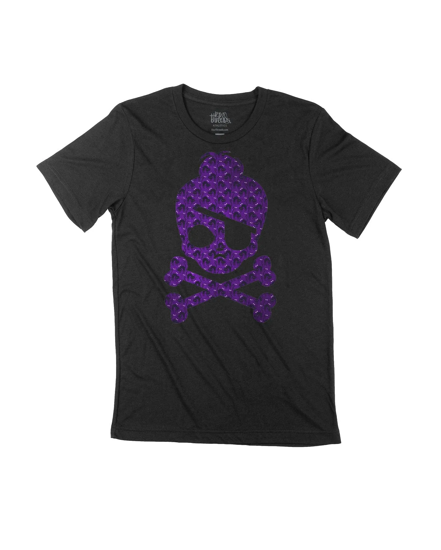 Bell Crossbones with Black Cat Pattern
