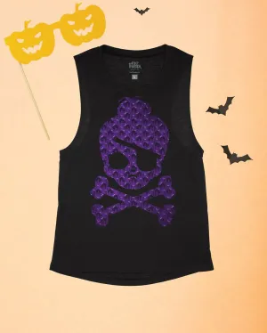 Bell Crossbones with Black Cat Pattern