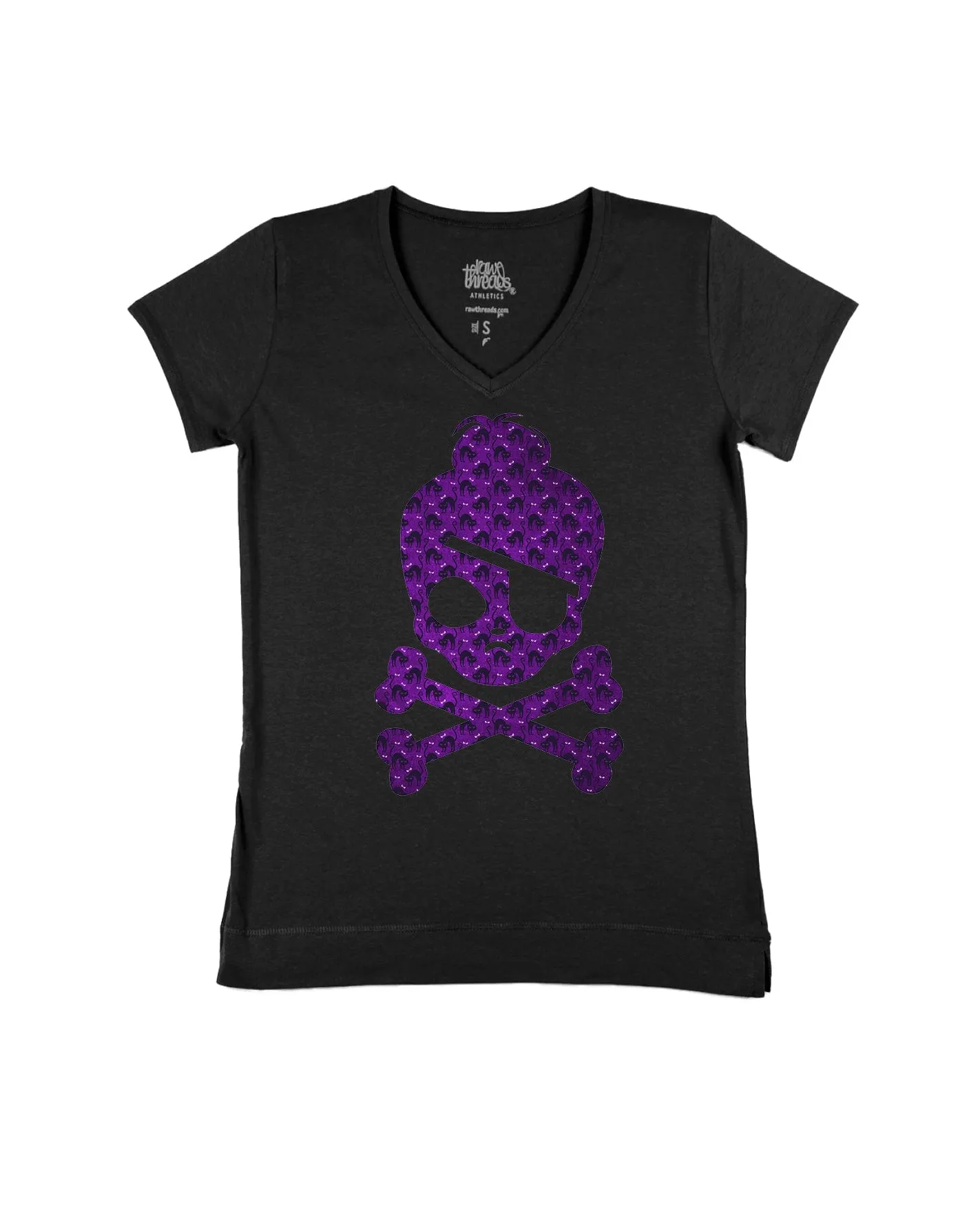 Bell Crossbones with Black Cat Pattern