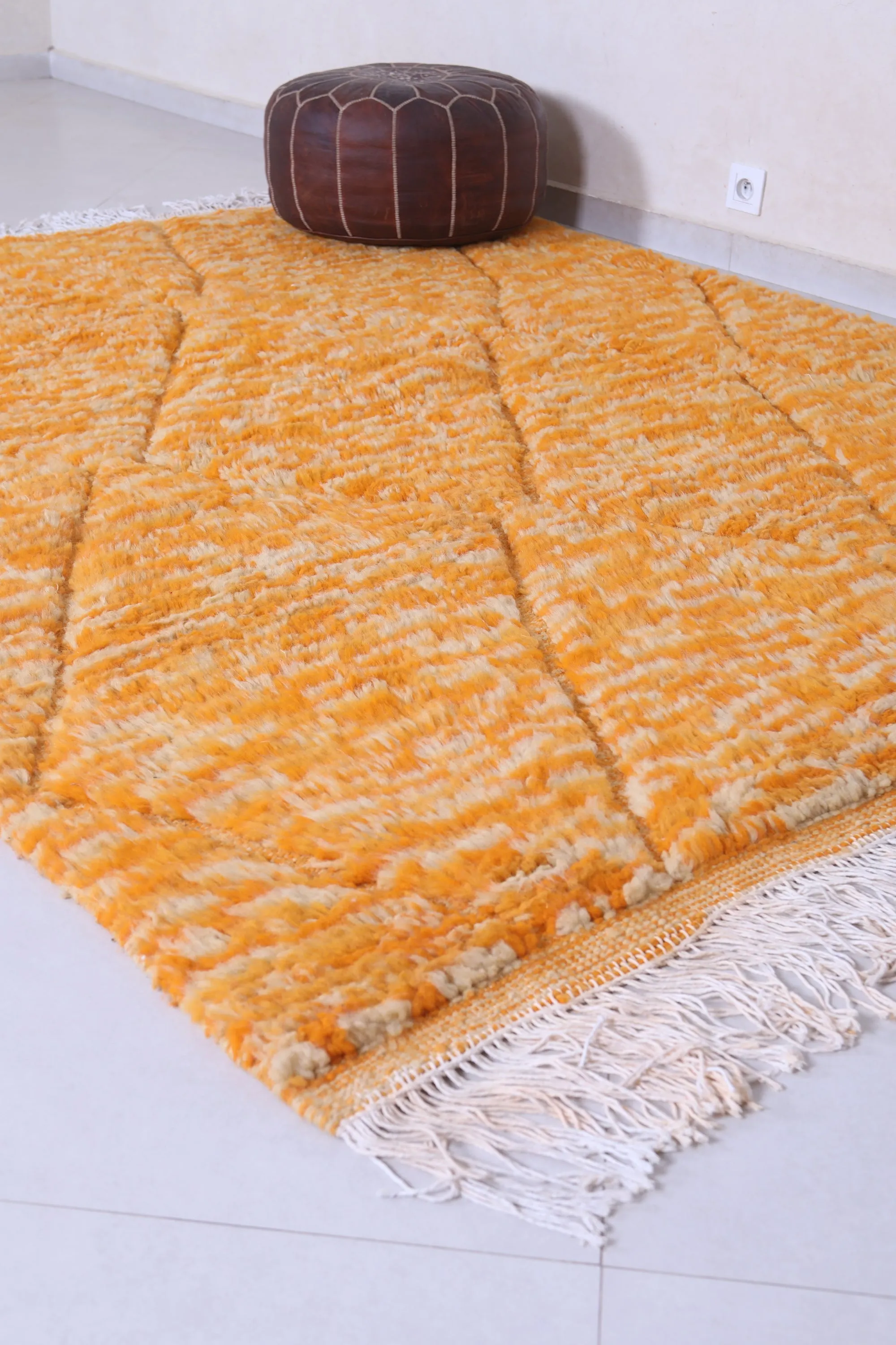 Beni Ourain Rug 6.3 x 8.2 Ft - Minimalist Design