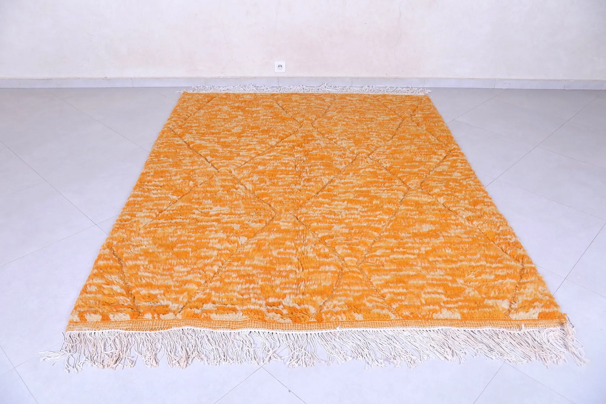 Beni Ourain Rug 6.3 x 8.2 Ft - Minimalist Design