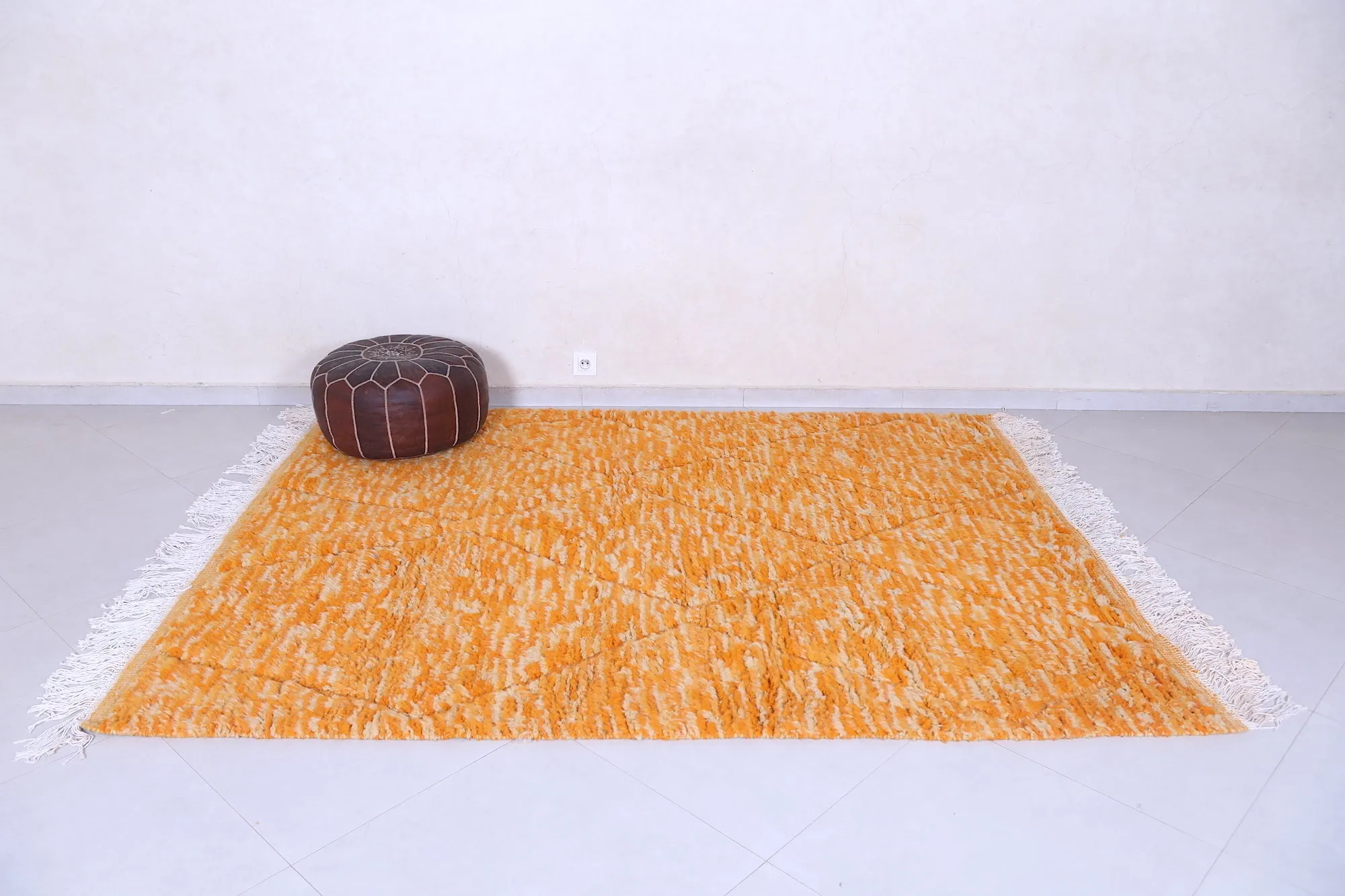 Beni Ourain Rug 6.3 x 8.2 Ft - Minimalist Design