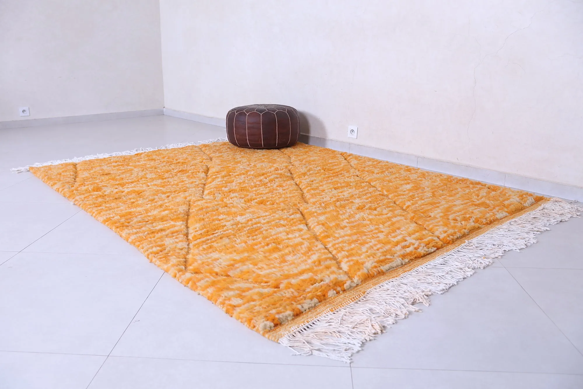 Beni Ourain Rug 6.3 x 8.2 Ft - Minimalist Design