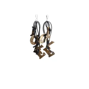 Big LOVE Leatherette Earrings - Gold