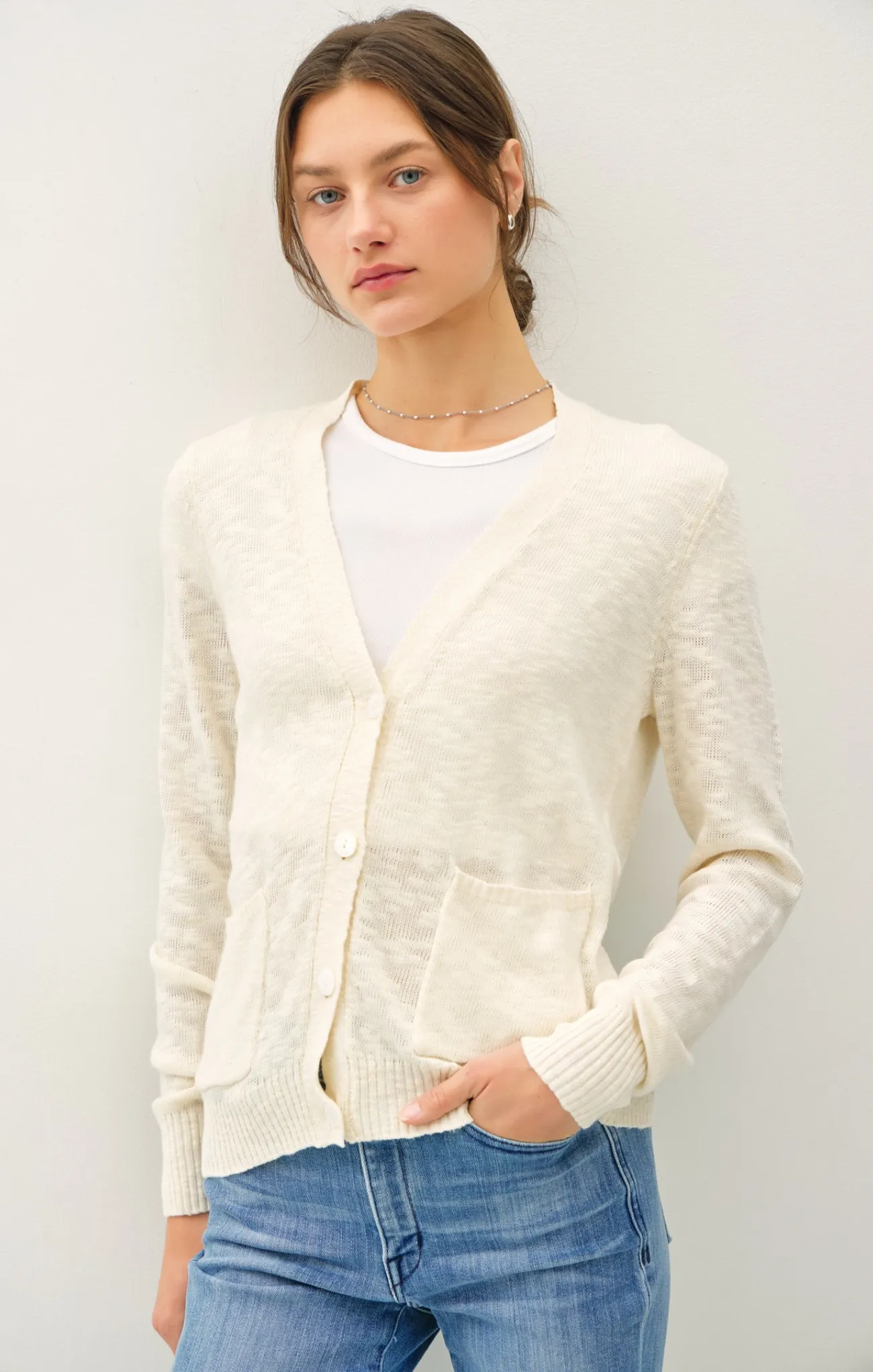 Birdie Cotton Slub Cardigan