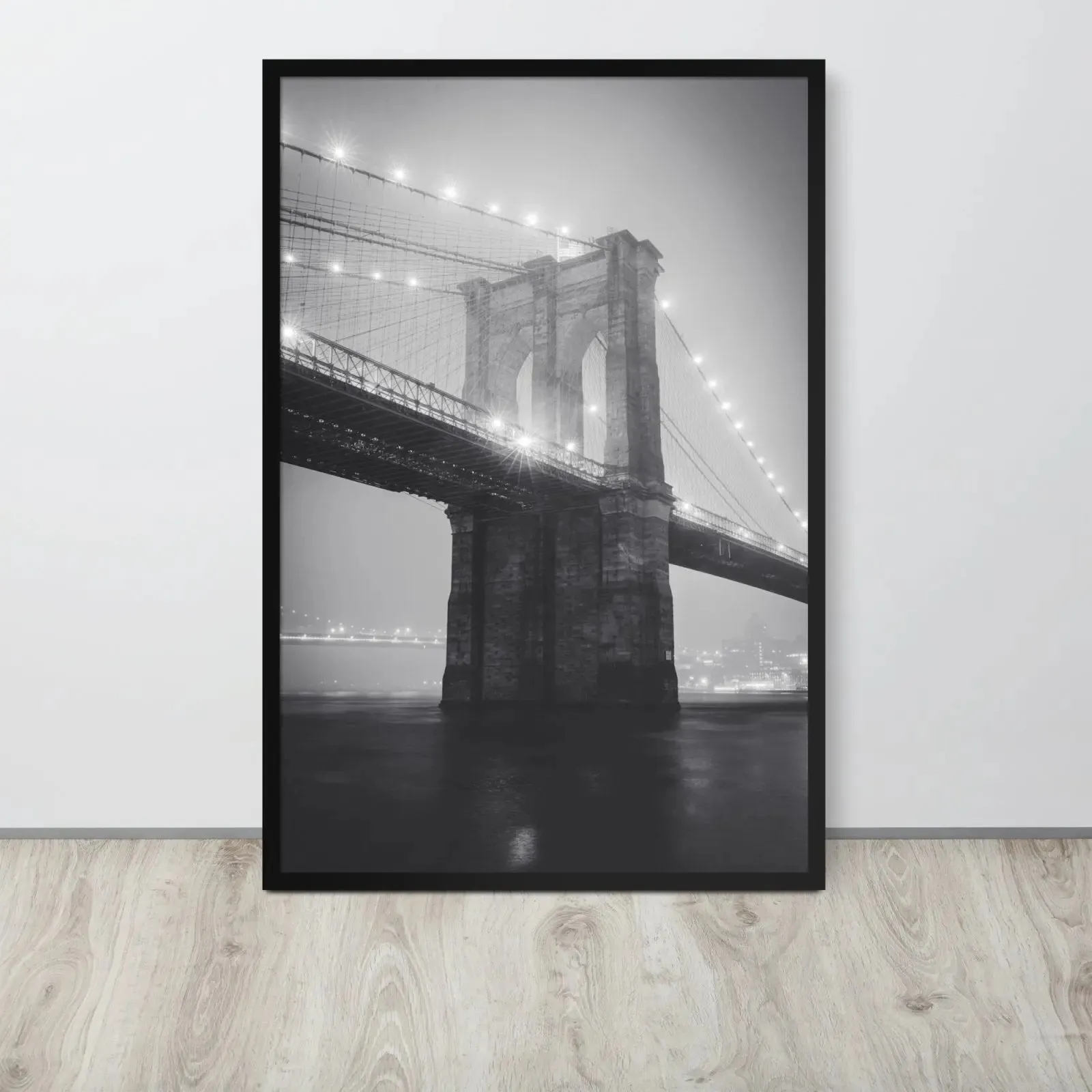 Black and White New York Framed Poster – Urban Elegance in Timeless Monochrome