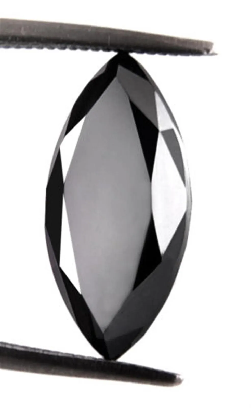 Black Diamond Solitaire 4.50 Cts Marquise Cut. Earth mined.Certified